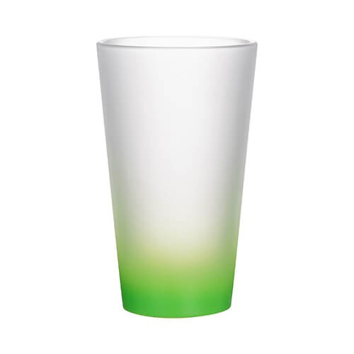 Skleněný matný pohár 360 ml - zelený přechod