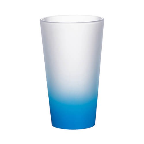 Skleněný matný pohár 360 ml - modrý přechod